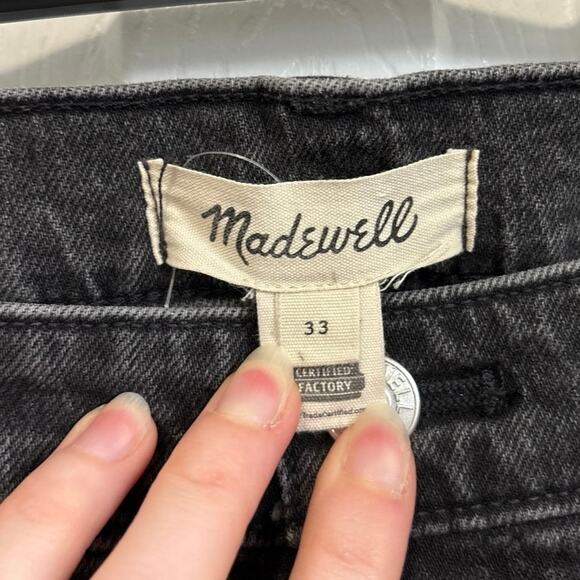 Madewell Maternity Side-Panel Perfect Vintage Jeans in Faded Black Lunar Wash 33 - Picture 7 of 10